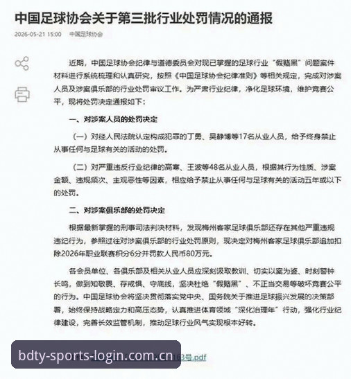 中国足协第三批禁足名单深度评测：从半岛体育视角看行业净化行动